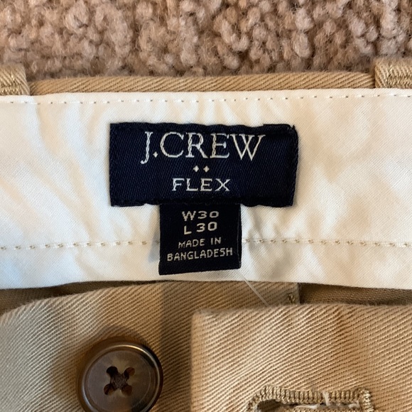 NWT - J. Crew Men’s Straight-Fit Flex Khaki Pants - British Khaki, Size 30/30 - Picture 2 of 6